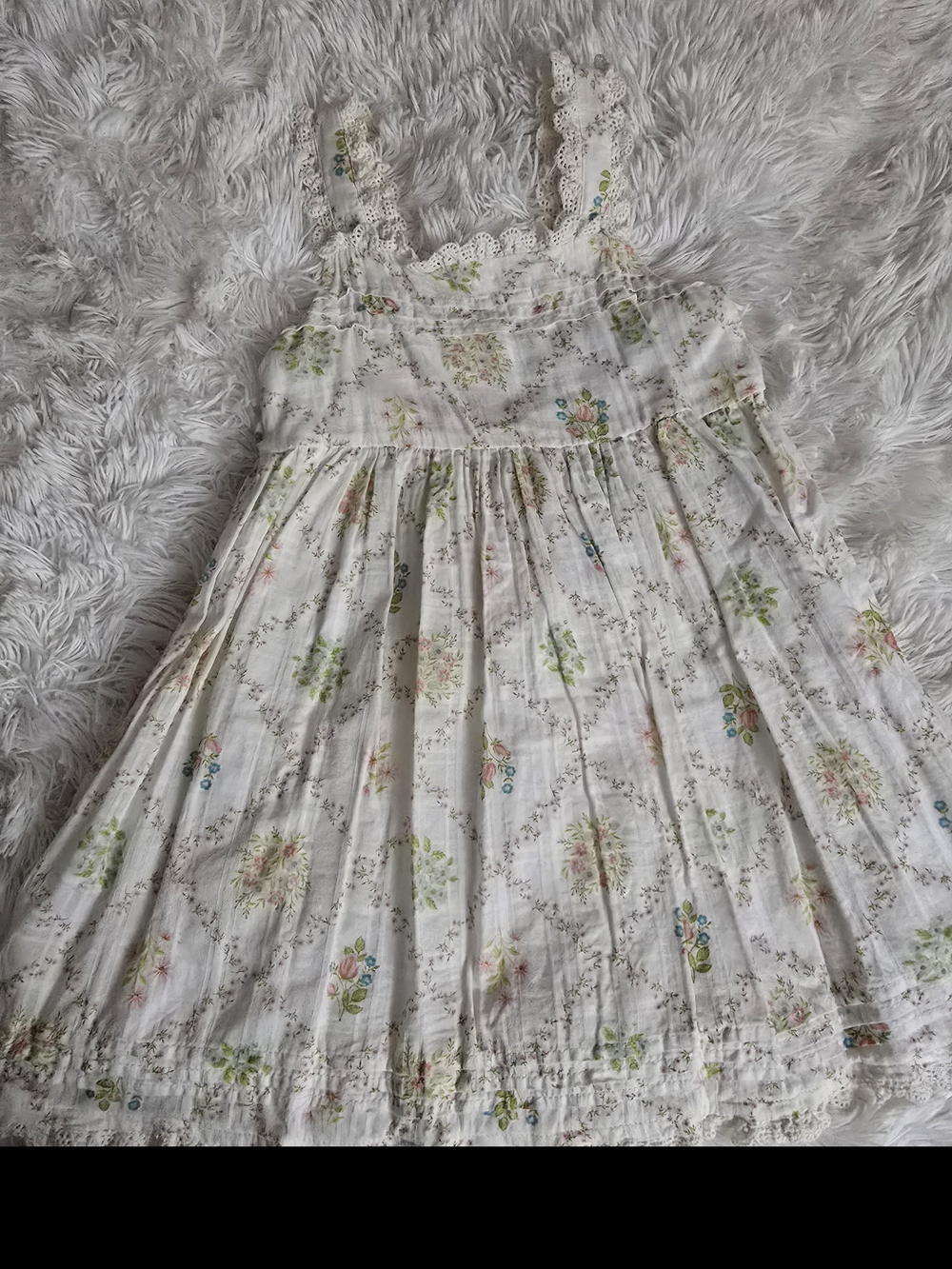 Haute Hippie White Floral Eyelet Cotton Sundress for Kids